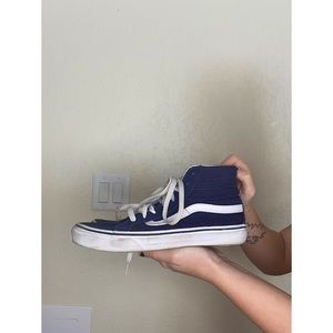 navy high top vans